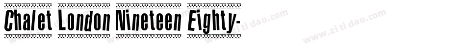 Chalet London Nineteen Eighty字体转换